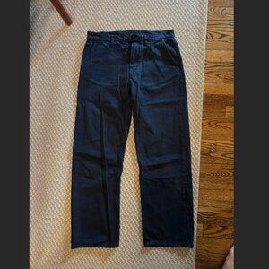 Nudie Jeans Tuff Tony Wide Fit Navy Chino Pants 32W 32L